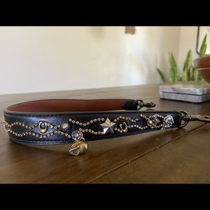 *Limited Edition* Coach crystal charm shoulder strap